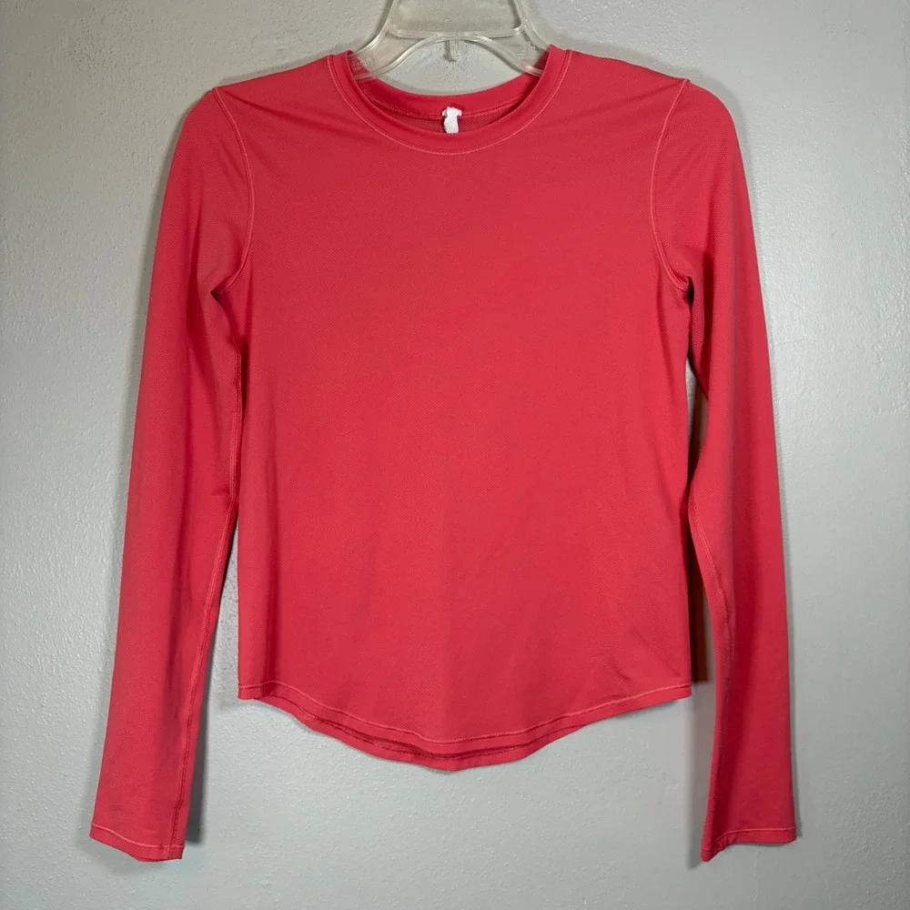 Lululemon Swiftly‎ Tech Long Sleeve Shirt 2.0 Pink Coral Size 0 LW3EQHS